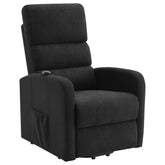 Best Furniture Outlet - Coaster - Amsdell Upholstered Power Lift Recliner with Remote Black - 603235P